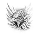 eagle wing sleeve tattoo design idea