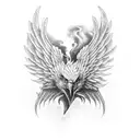 eagle wing sleeve tattoo design idea