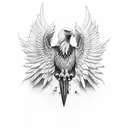 eagle wing tattoo design idea
