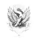 eagle wing tattoo design idea
