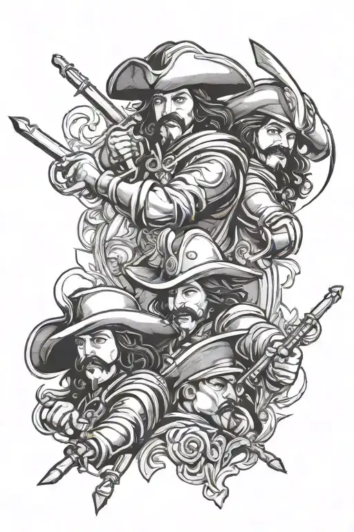 three musketeers fore arm tattoo tattoo design idea