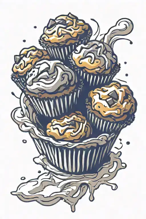 Muffin tattoo design idea