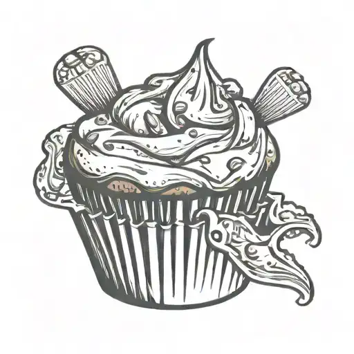 Muffin tattoo design idea
