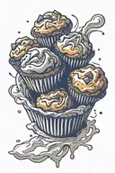 Muffin tattoo design idea