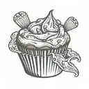Muffin tattoo design idea