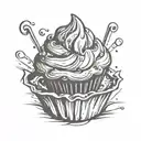 Muffin tattoo design idea