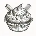 Muffin tattoo design idea