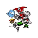 create a sleeve tattoo featuring the following shows: Thundercats He-man Robotech Red Dwarf Marvin martian Doctor who Mo tattoo design idea