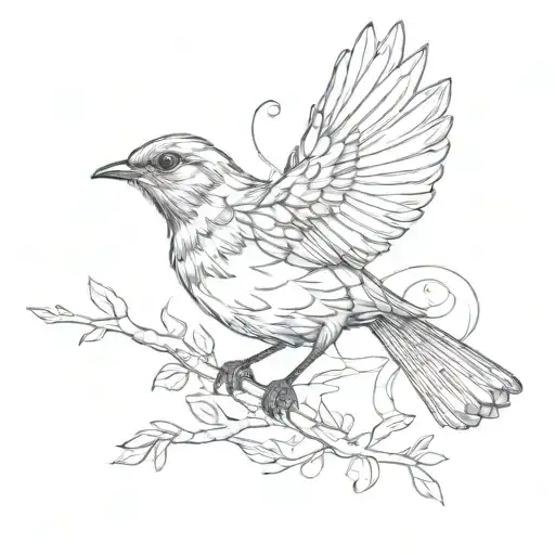 flying robin tattoo design idea