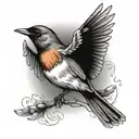 flying robin  tattoo design idea