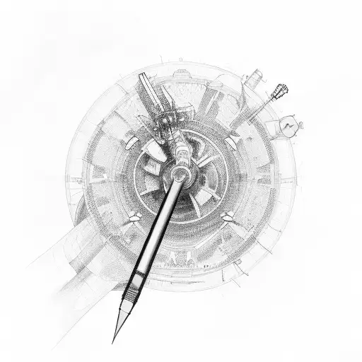 linear accelerators medical tattoo design idea