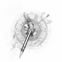 linear accelerators medical tattoo design idea