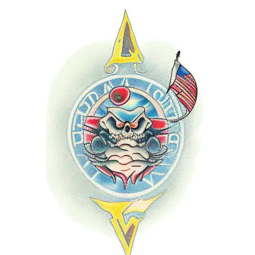 World worm tattoo design idea