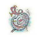World worm tattoo design idea