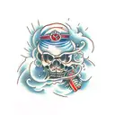 World worm tattoo design idea