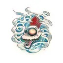 World worm tattoo design idea