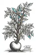 Apple tree tattoo design idea