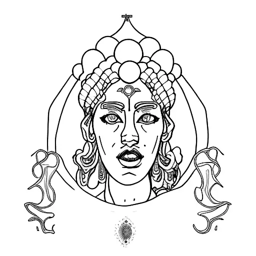 Afrodite na concha  tattoo design idea