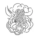 Afrodite na concha  tattoo design idea