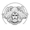 Afrodite na concha  tattoo design idea