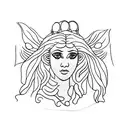 Afrodite na concha  tattoo design idea