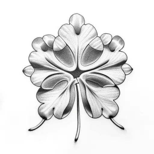 4 leaf clover tattoo design idea