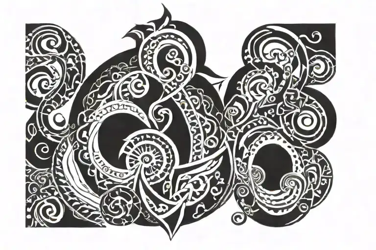 neo tribal cyber sigilism tattoo tattoo design idea