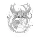 inarius and lilith tattoo design idea