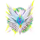 Phoenix rising from ashes tattoo design idea