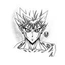 hunter x hunter kurapika nen chains tattoo design idea