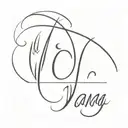 a tattoo that sits above the eyebrow saying “vana” in thick cursive writing tattoo design idea