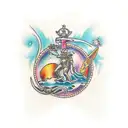 Neptune tattoo design idea