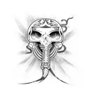 caveira com cobra tattoo design idea