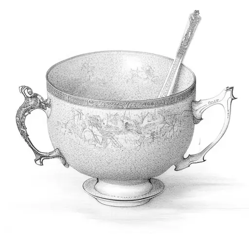 A china teacup tattoo design idea