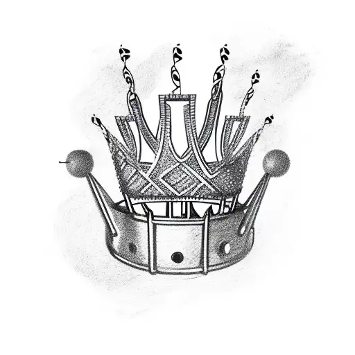 Basketball player wearing a crown of musical notes tattoo design idea