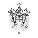 Basketball player wearing a crown of musical notes tattoo design idea
