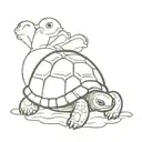 baby turtle fart maker tattoo design idea