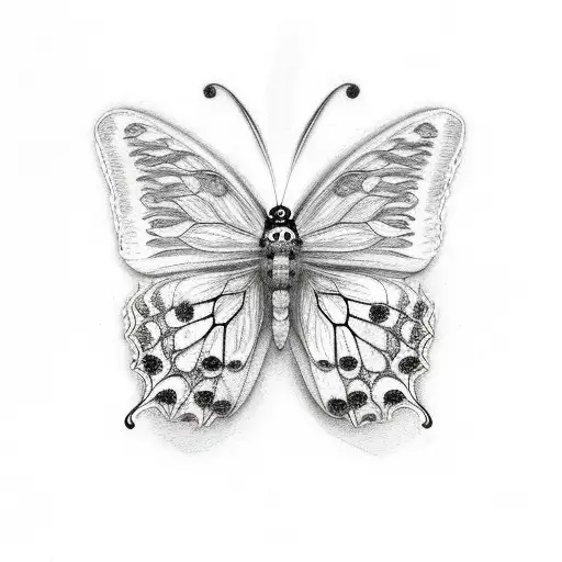 butterfly bush tattoo design idea