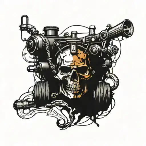 fuel tanker mad max style tattoo design idea