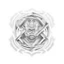  S and E, suminagashi tattoo design idea