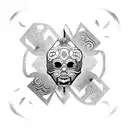  S and E, suminagashi tattoo design idea