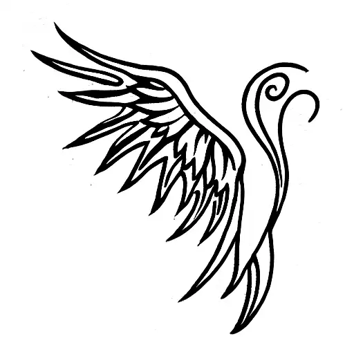 azrael ángel of souls wings tattoo design idea