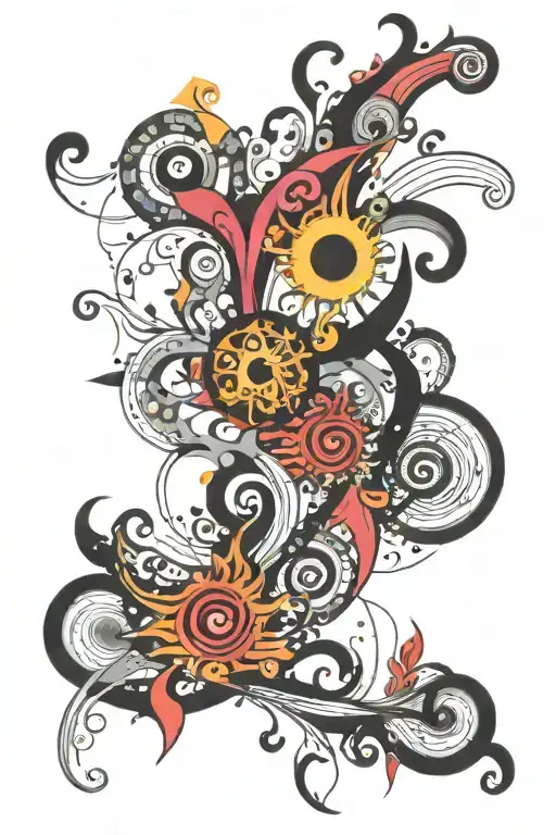 An abstract representation of the spiritual enlightenment experienced during a trip on LSD tattoo design idea