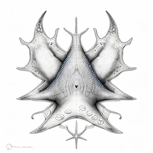 stingray Witz Sea life and coral tattoo design idea