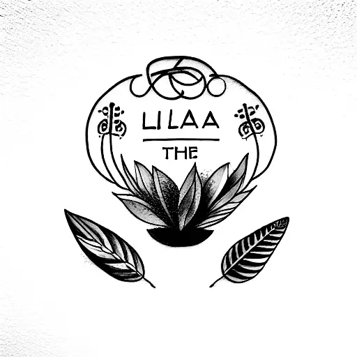 Text tatoo with the names Lilia, Marcus, Oscar, Ella, Arthur, Anne tattoo design idea
