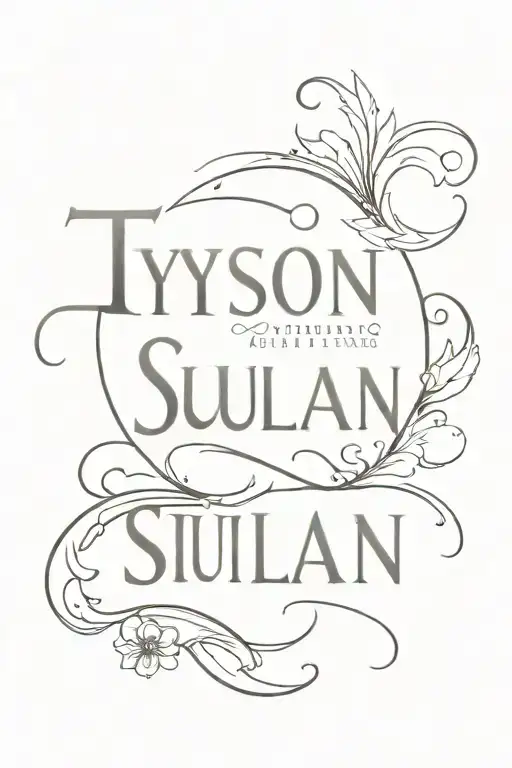 tyson sultan mom dad name written tattoo design idea