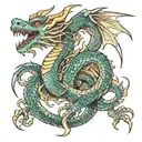 dragon coiled tattoo design idea