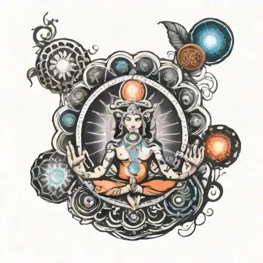 chakras / energy centers tattoo design idea