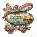blimp tattoo design idea