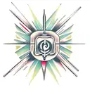 3 nails cross tattoo design idea